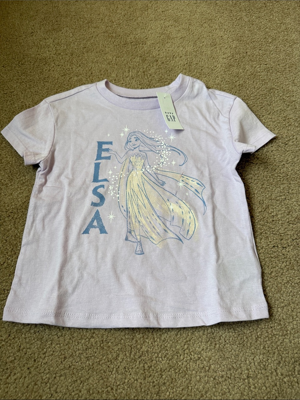 GAP Lilac Elsa Graphic Short Sleeve Tee